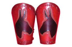 Leather Cowboy Cuffs - Horse Motif