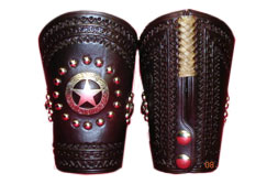Leather Cowboy Cuffs - Star Motif
