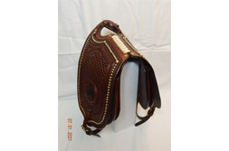 Custom Made Leather Pommel Bags: Chamley Design