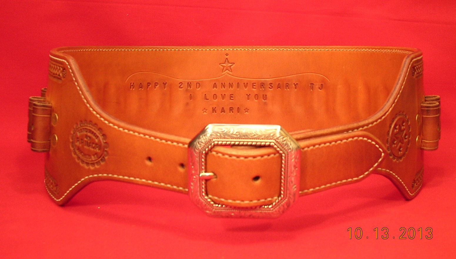 Leather Quigley Belt: White Design