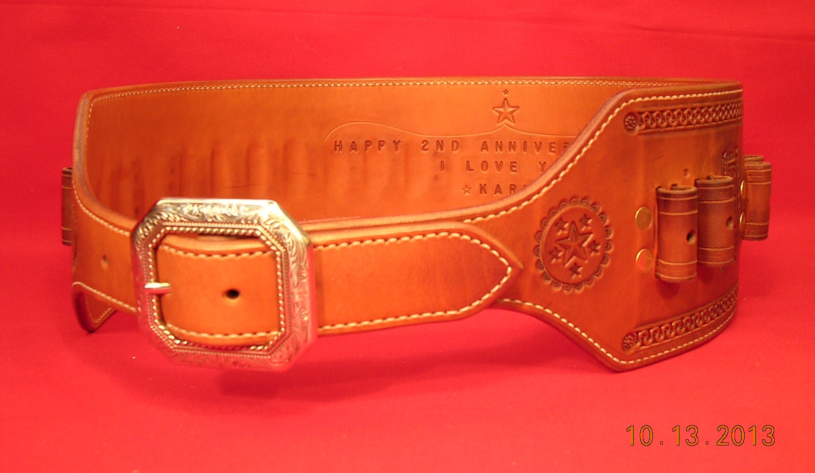 Leather Quigley Belt: White Design