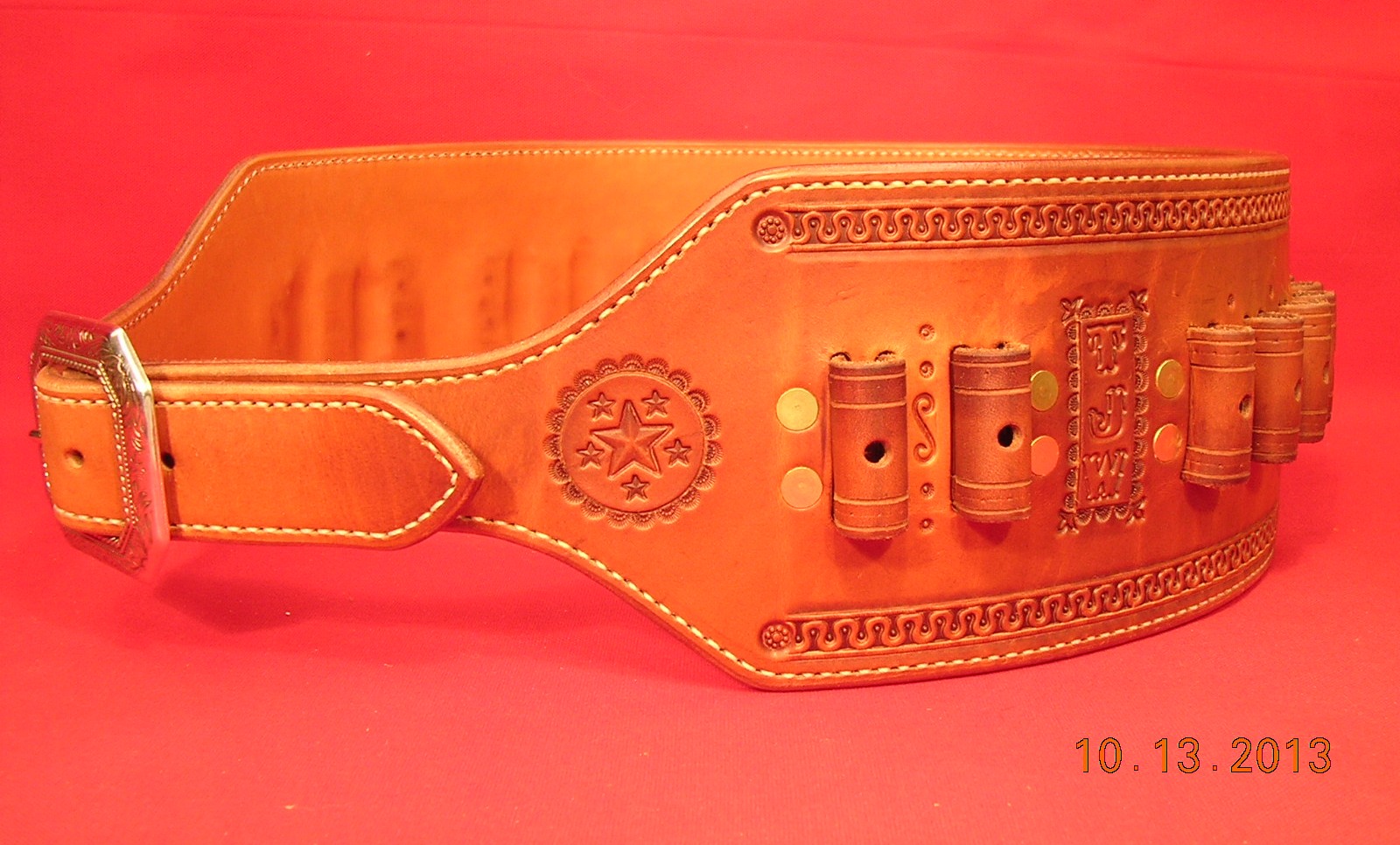 Leather Quigley Belt: White Design