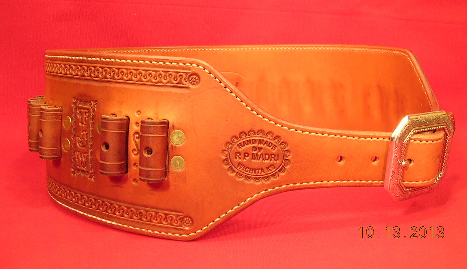 Leather Quigley Belt: White Design