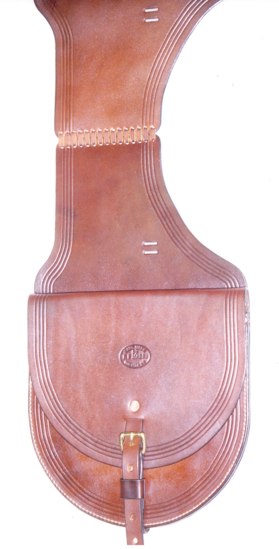 Leather Saddle Bags: Gray Design