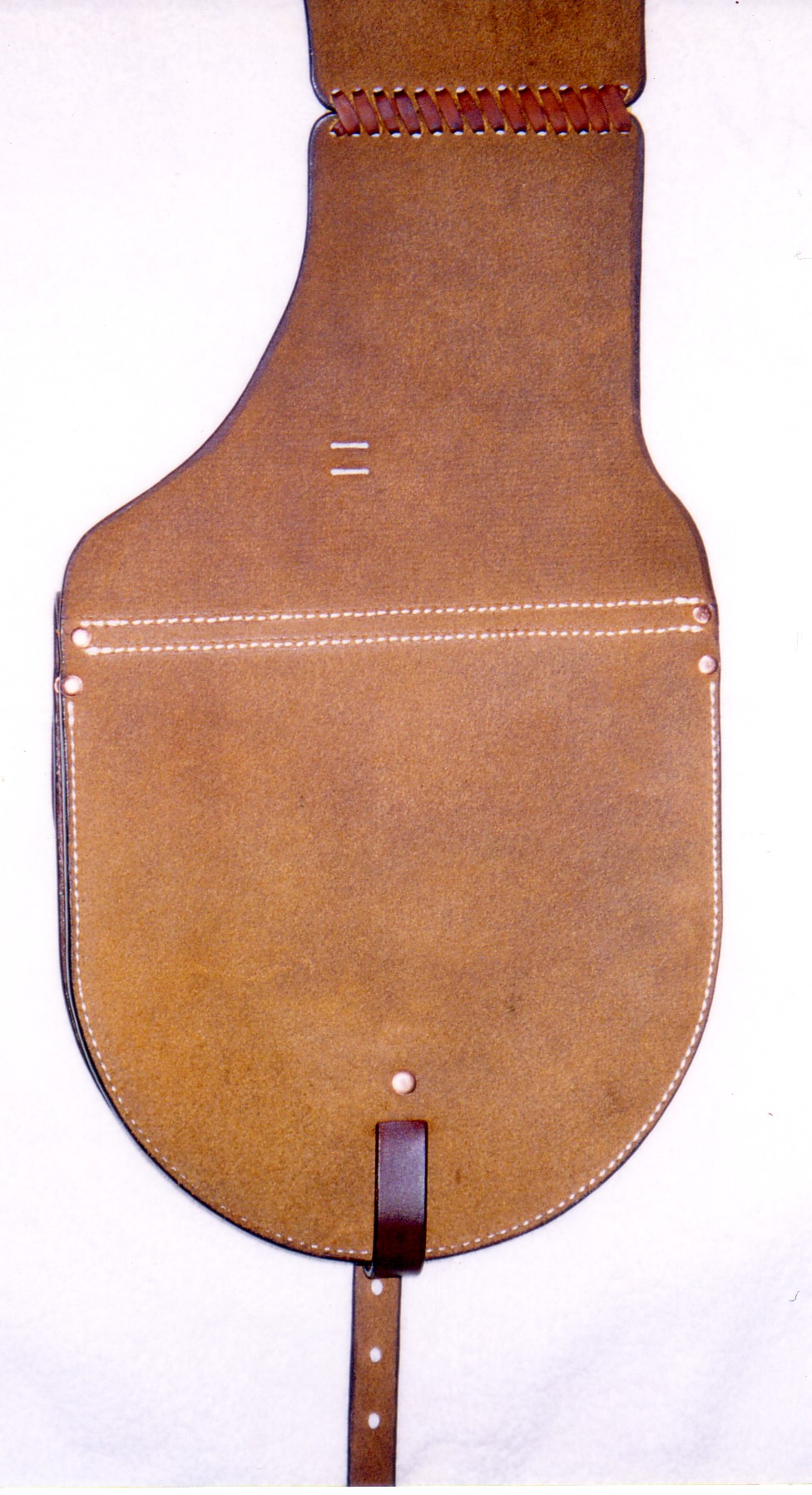 Leather Saddle Bags: Gray Design