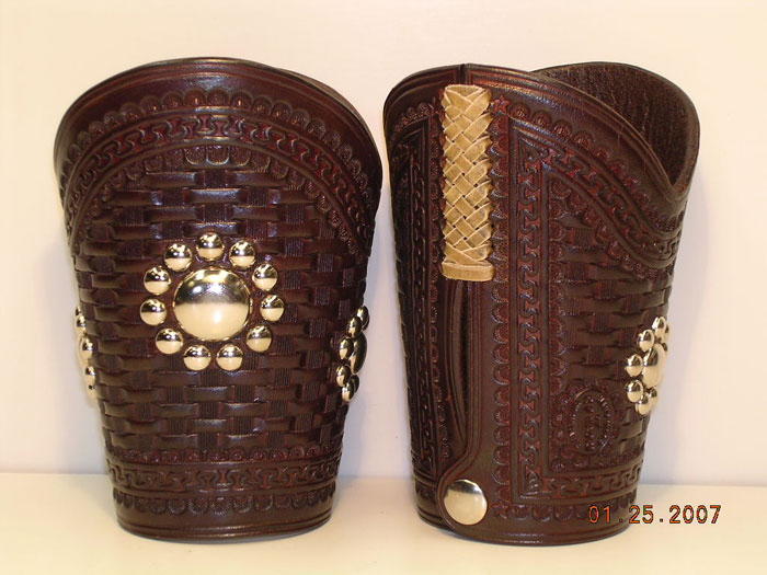 Studded Cowboy Cuffs - Circle Design