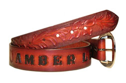 Custom-made Leather Belts and Wristbands
