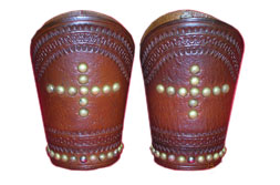 Custom-made Studded Cowboy Cuffs - Cross Design